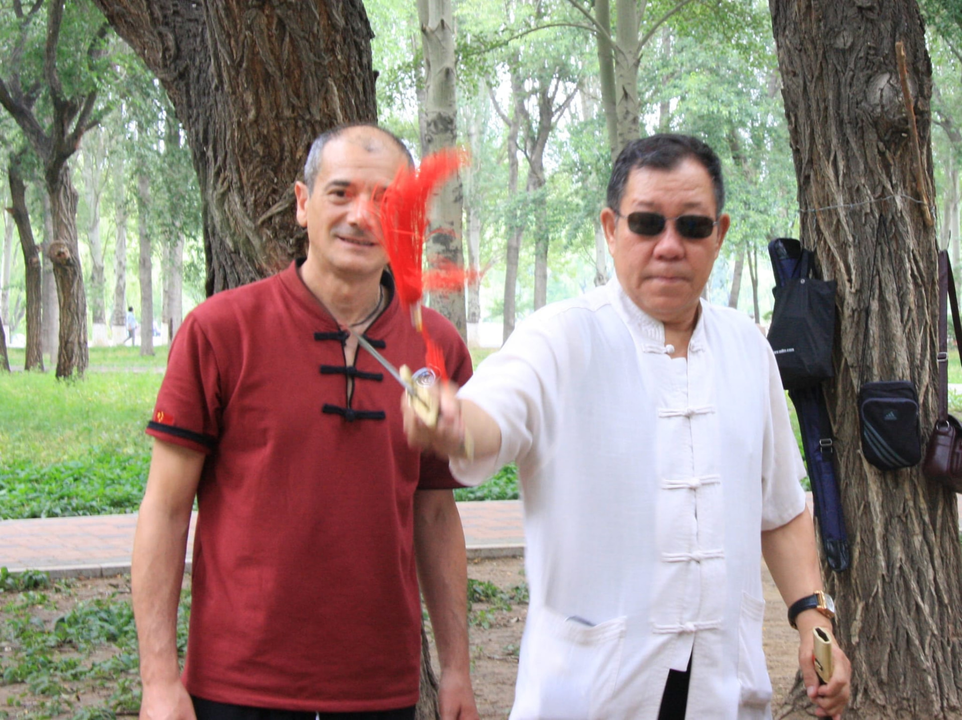Il Maestro con il G.M° Yang Lin Sheng  a Baotou